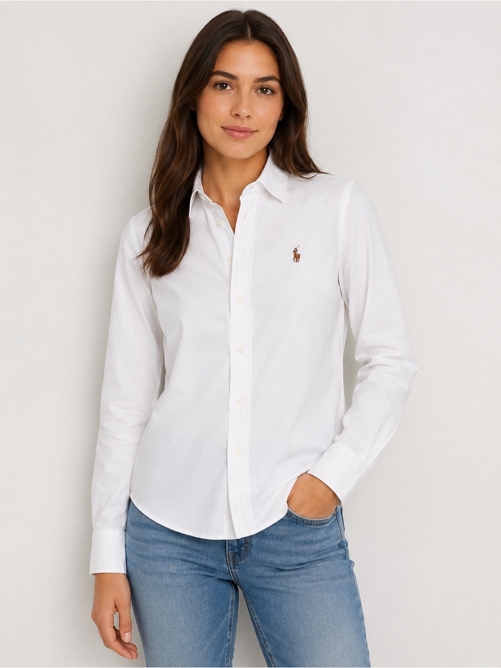 Polo Ralph Lauren White Cotton Button Down Shirt Small